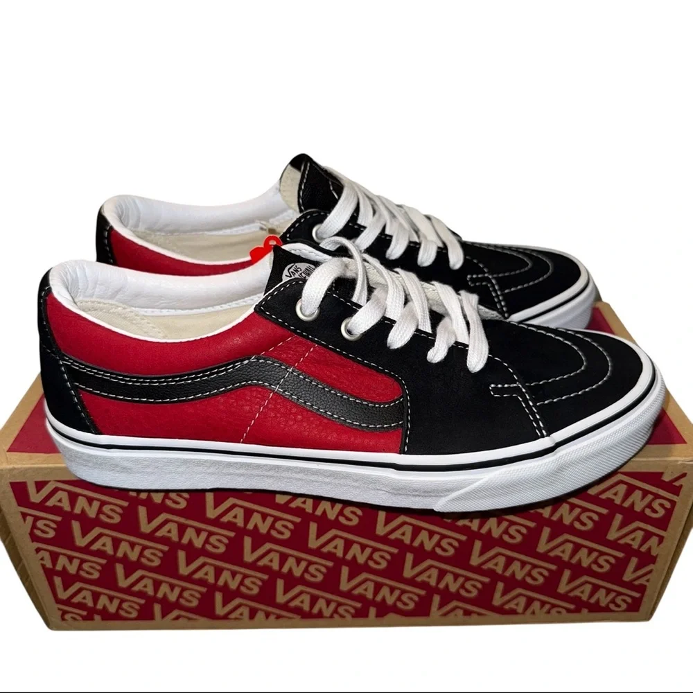 Vans Sk8-Low (Leather/Black/Chili)